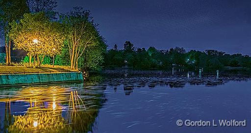 Rideau Canal At Night_P1120759-61.jpg - Photographed along the Rideau Canal Waterway at Smiths Falls, Ontario, Canada.